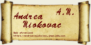 Andrea Miokovac vizit kartica